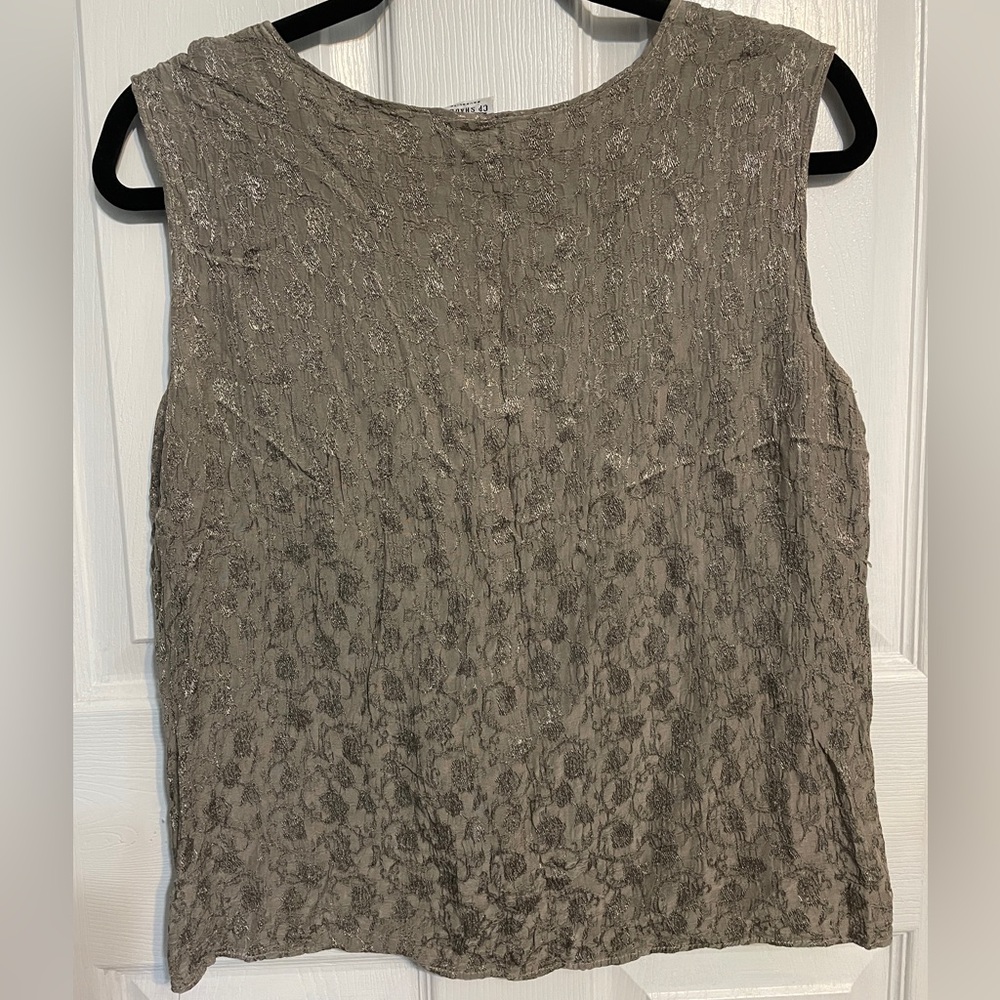Vintage CP Shades Sausalito Embossed Floral Knit Wide Strap Tank Top Blouse Smal - Picture 7 of 7